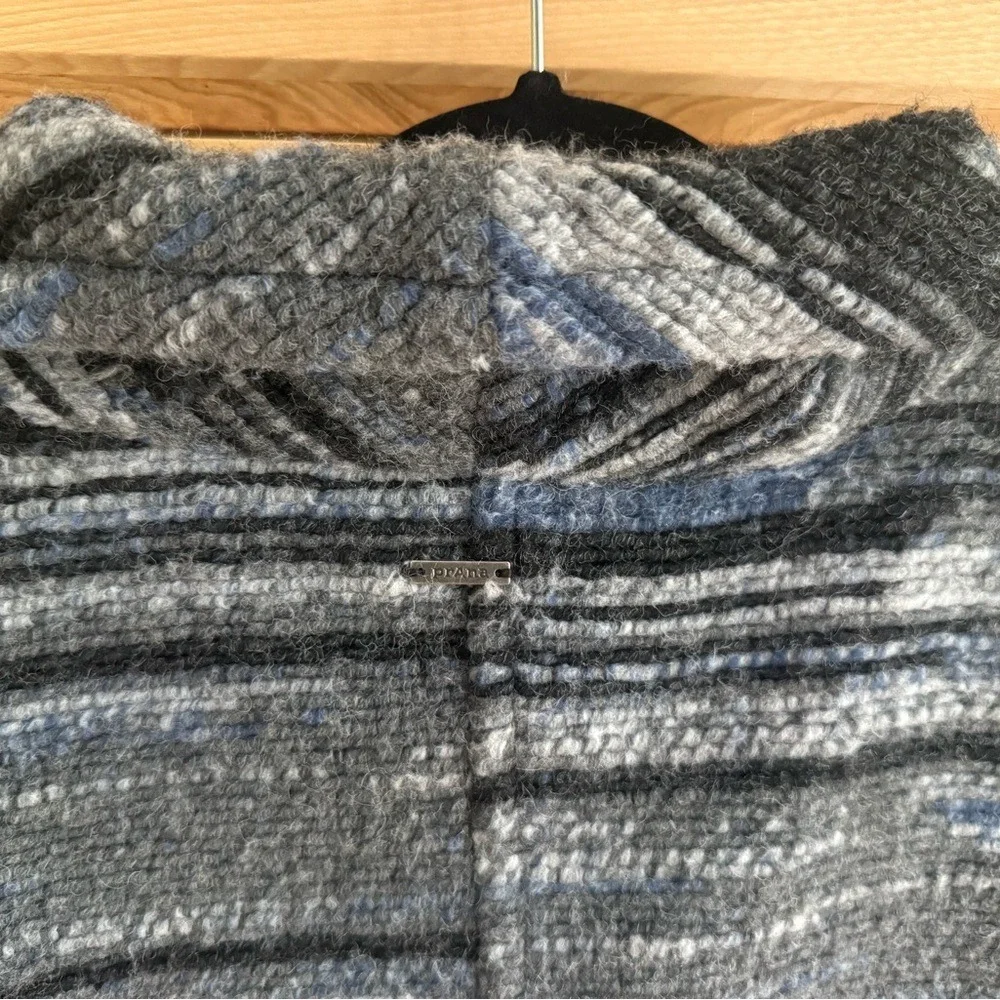 prAna Wool Blend Shawl Collar Pea‎ Coat Gray Blue Women's Small Relaxed Fit